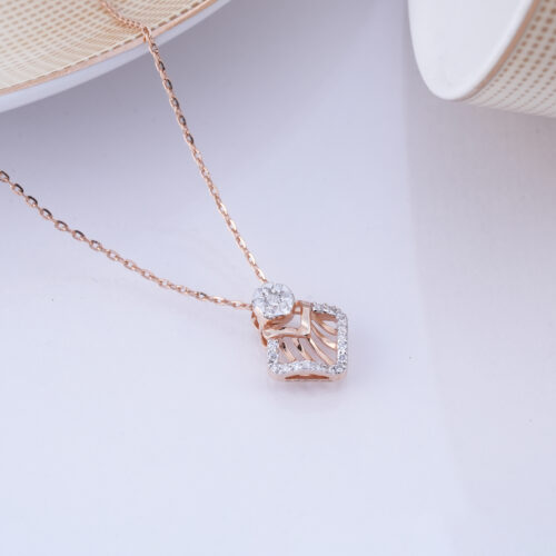 Cubic Flame ChainPendent